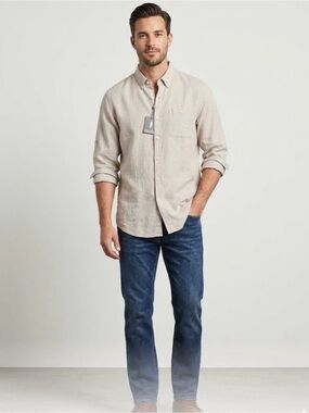 New Michael Bastian Shirt Size XXL Button Down Linen Cotton $148